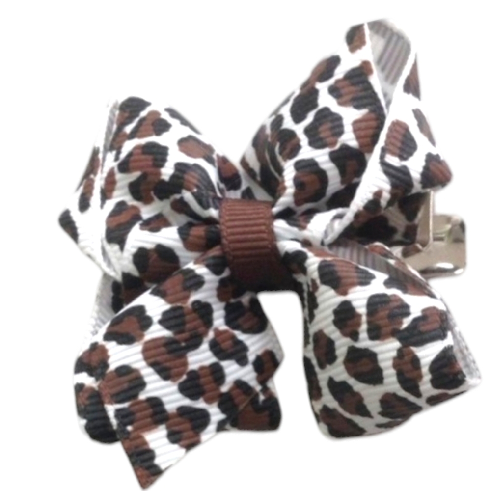 Set of 2 Cheetah Hair Clips New